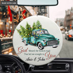 God Blessed Couple Watercolor Truck Ornament