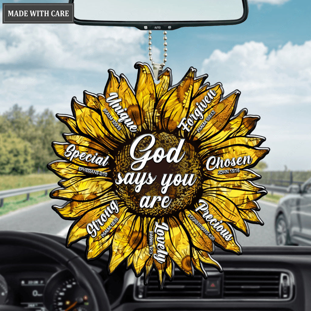 Rustic Flower God Says You Are Ornament