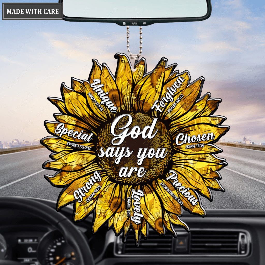 Rustic Flower God Says You Are Ornament