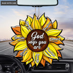Yellow Sunflower God Says You Are Ornament