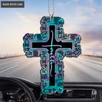 Hologram Bookshelf Faith Cross Ornament