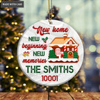Christmas Cookie House New Home New Beginning Family Name And Zip Code Personalized Ornament