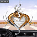 Personalized God Blessed Deer Heart Ornament