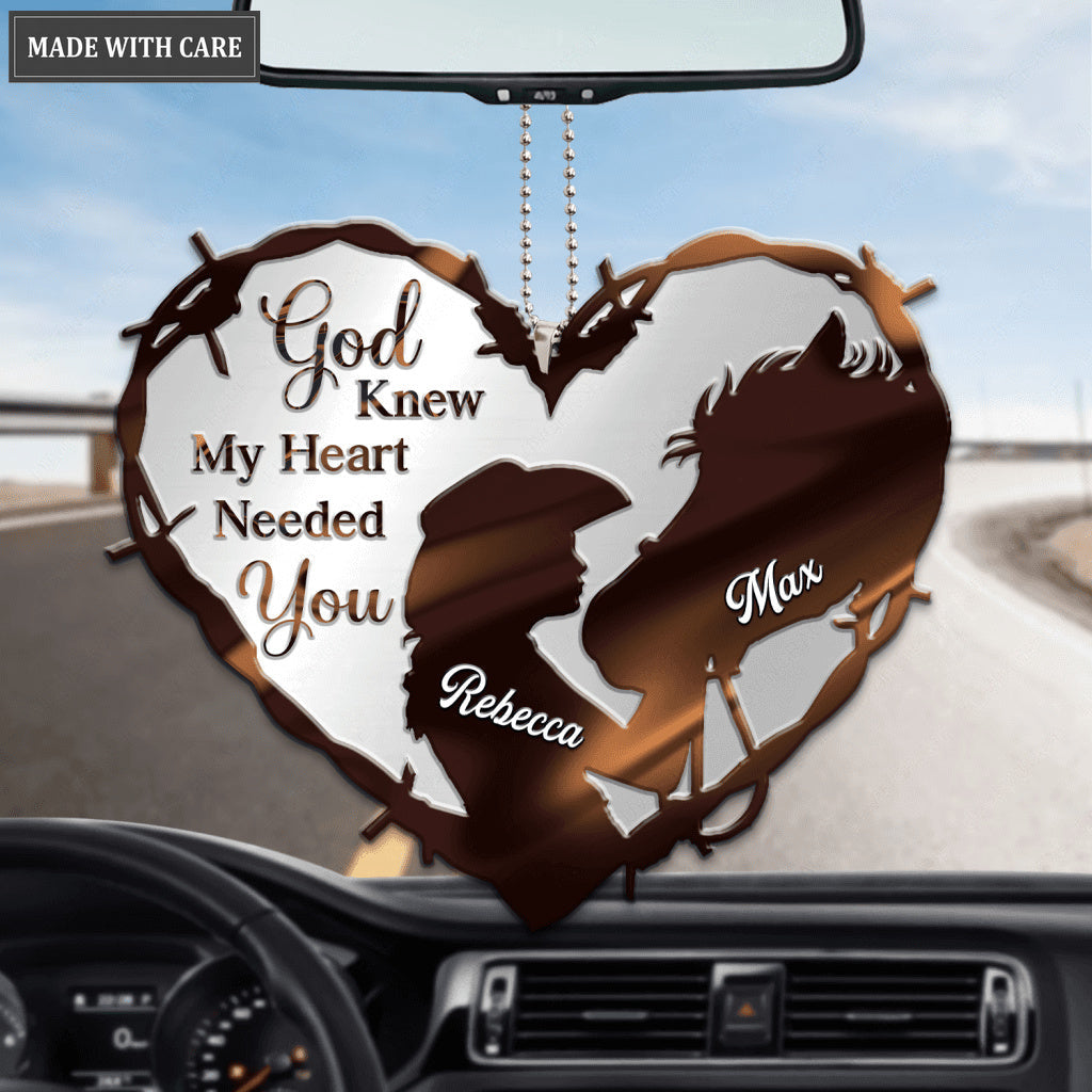 Personalized Horse Girl God Knew My Heart Ornament