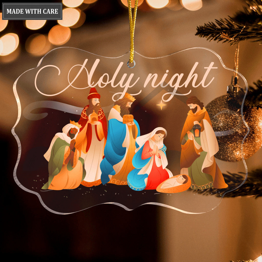 Native Scene Holy Night Transparent Ornament