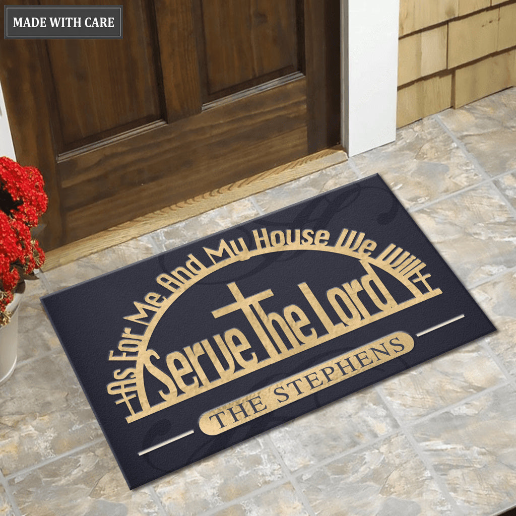 Personalized As For Me And My House Christian Doormat