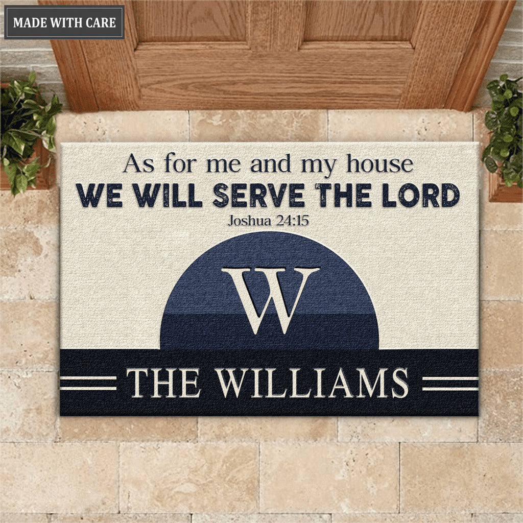 Personalized Graceful Attractive Serve The Lord Doormat