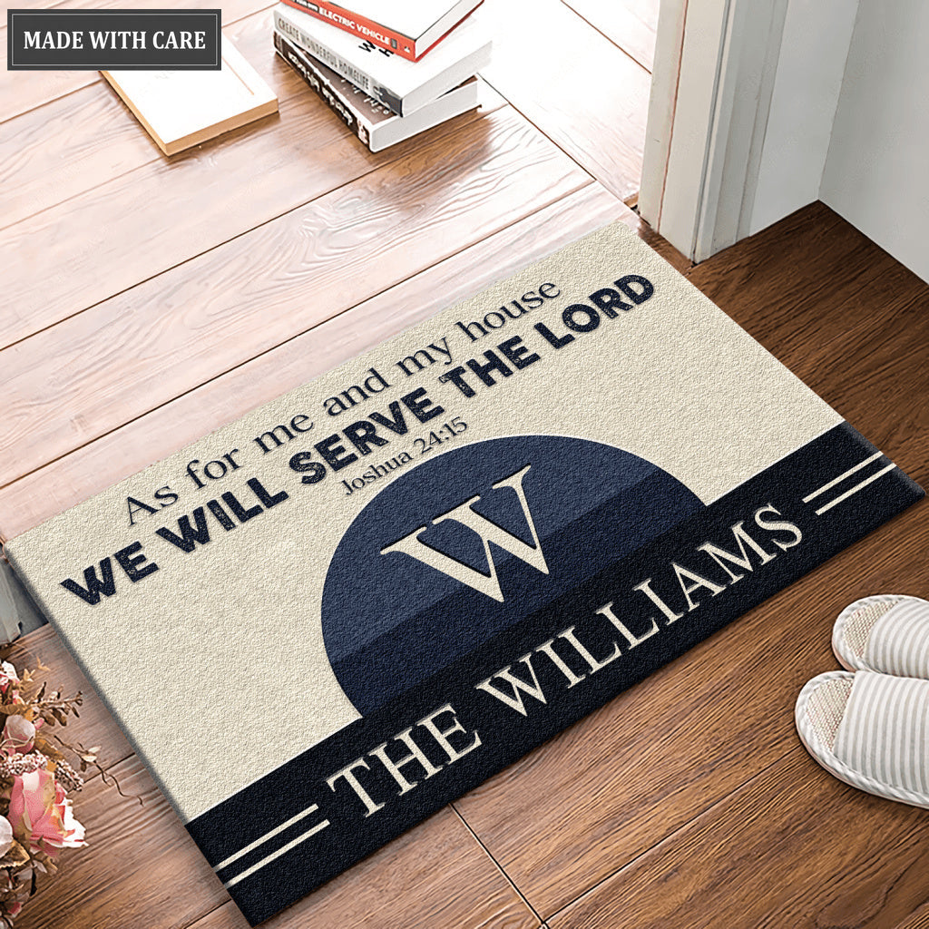 Personalized Graceful Attractive Serve The Lord Doormat