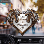 Like Mother Like Daughter Hologram Horses Personalized Ornament