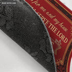 Elegant Red Serve The Lord Personalized Doormat