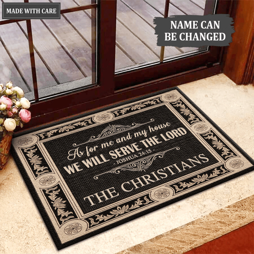 Personalized High Quality Doormat Serve The Lord