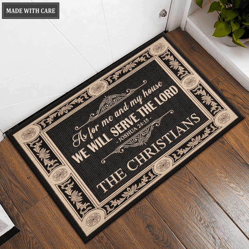 Personalized High Quality Doormat Serve The Lord