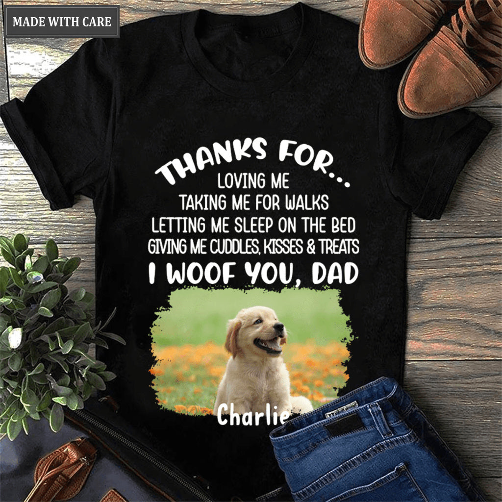 Dog Thanks For Personalized Custom Photo T-Shirt