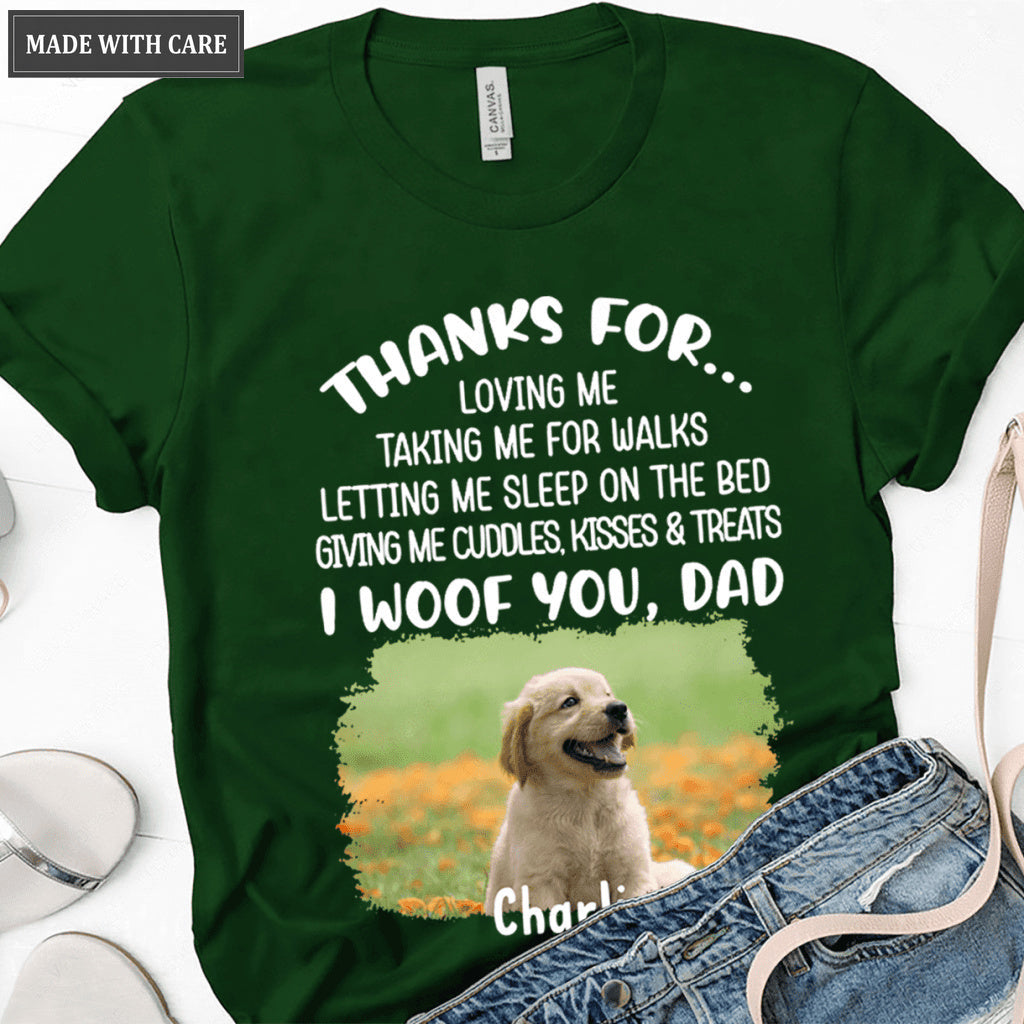 Dog Thanks For Personalized Custom Photo T-Shirt
