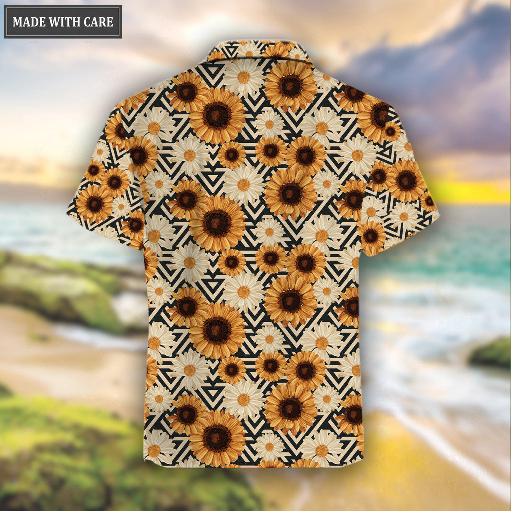 American Flag Sunflower Summer Hawaiian Shirt