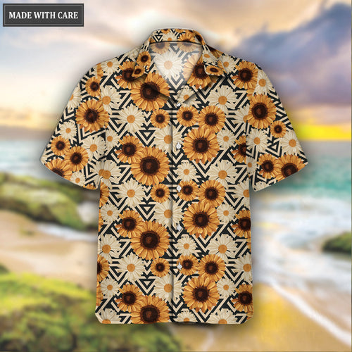 American Flag Sunflower Summer Hawaiian Shirt