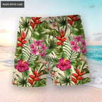 Floral Seamless Pattern With Plumeria And Hibiscus Hawaiian Shirt