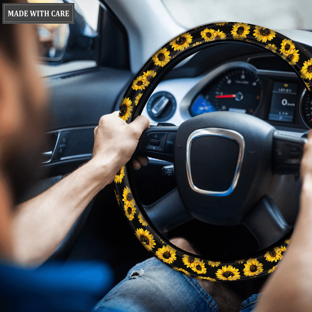 Sunflower Steering Wheel Cover Car Accessories