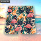 Tropical Floral Flamingo Art Hawaiian Shirt