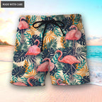 Tropical Floral Flamingo Art Hawaiian Shirt