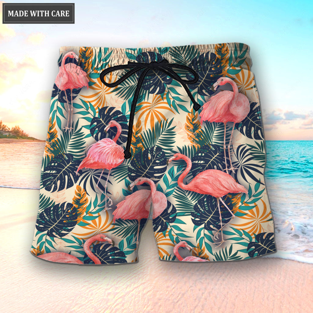 Tropical Floral Flamingo Art Hawaiian Shirt