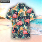 Tropical Floral Flamingo Art Hawaiian Shirt