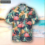 Tropical Floral Flamingo Art Hawaiian Shirt