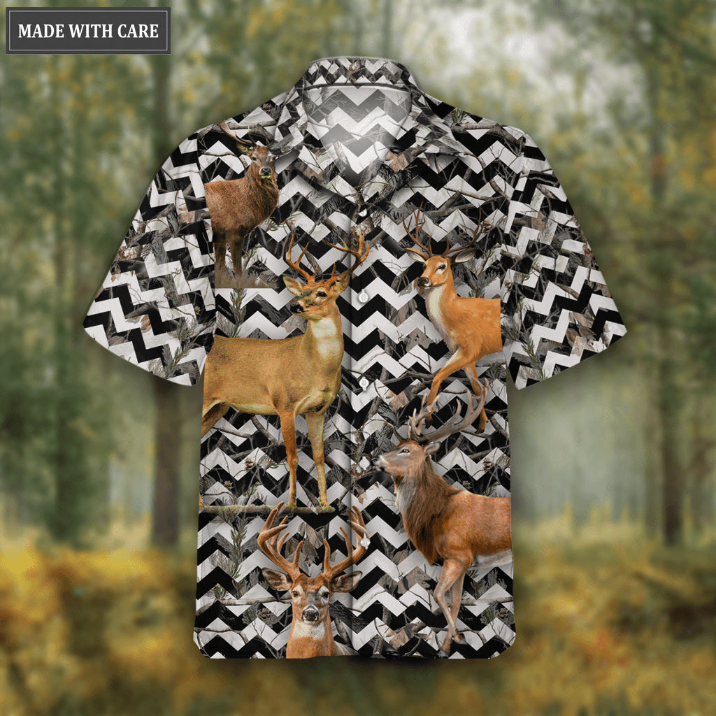White And Black Camo Country Life Hawaiian Shirt
