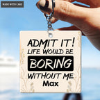 02 Dear Dad/Mom, Funny Pet Gift - Personalized Custom Acrylic Keychain