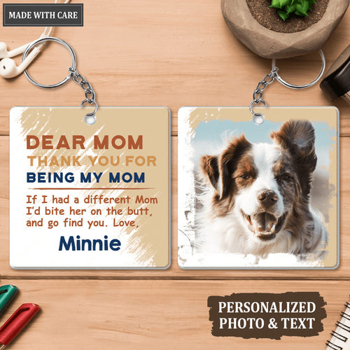 03 Dear Dad/Mom, Funny Pet Gift - Personalized Custom Acrylic Keychain