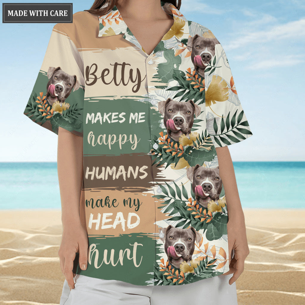 Dogs make me happy - Personalized Custom Unisex Hawaiian Shirt