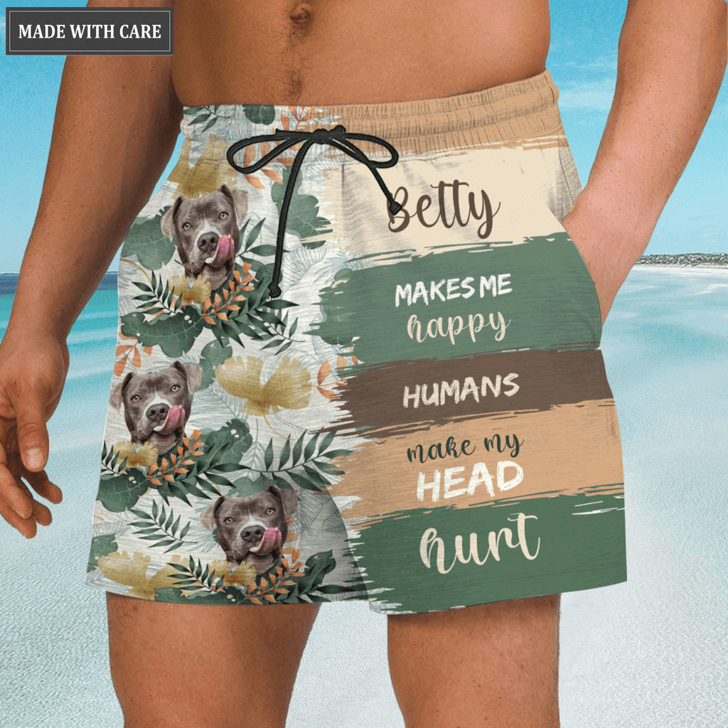 Dogs make me happy - Personalized Custom Unisex Hawaiian Shirt