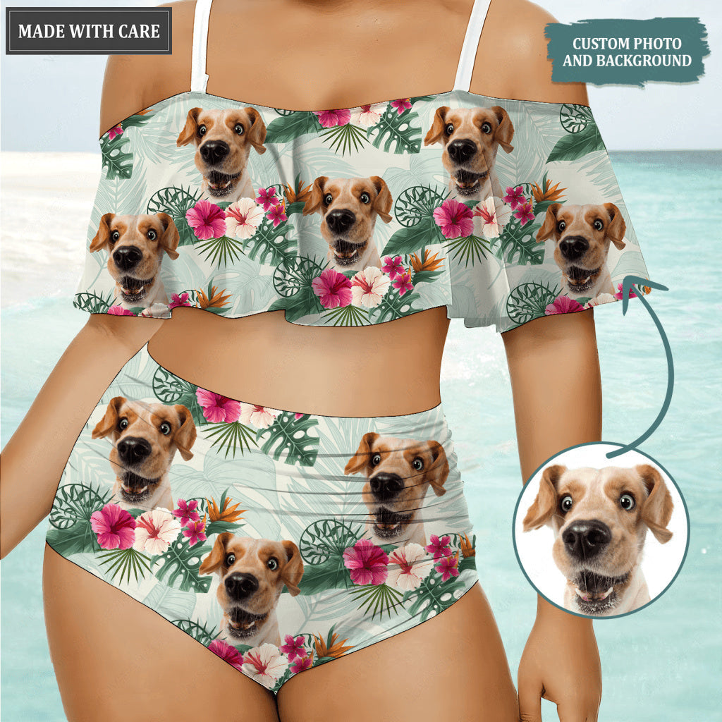 Special Pattern Custom Face Photo Bikini Swimsuit