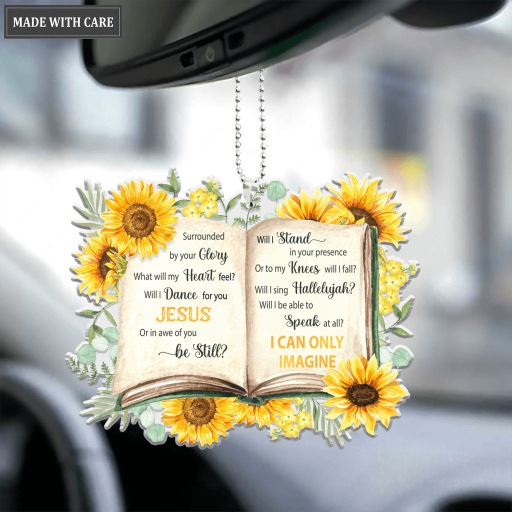 Floral VIntage Book By Glory Ornament