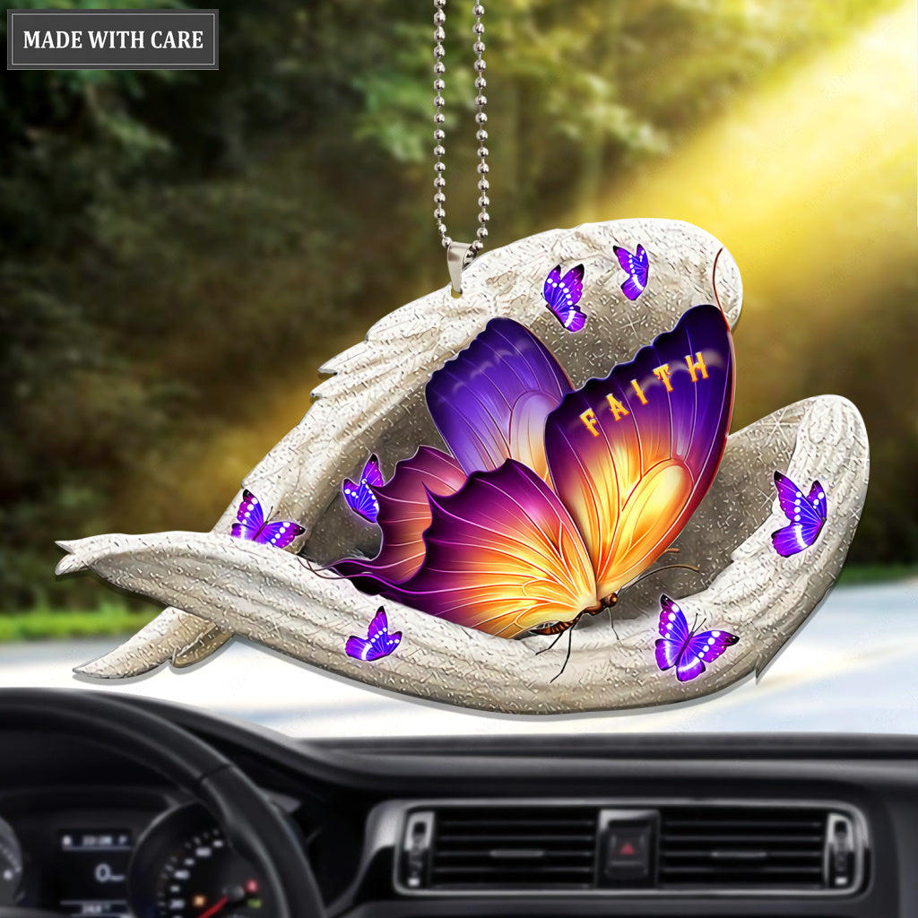 Butterfly Sleeping Angel Faith Ornament