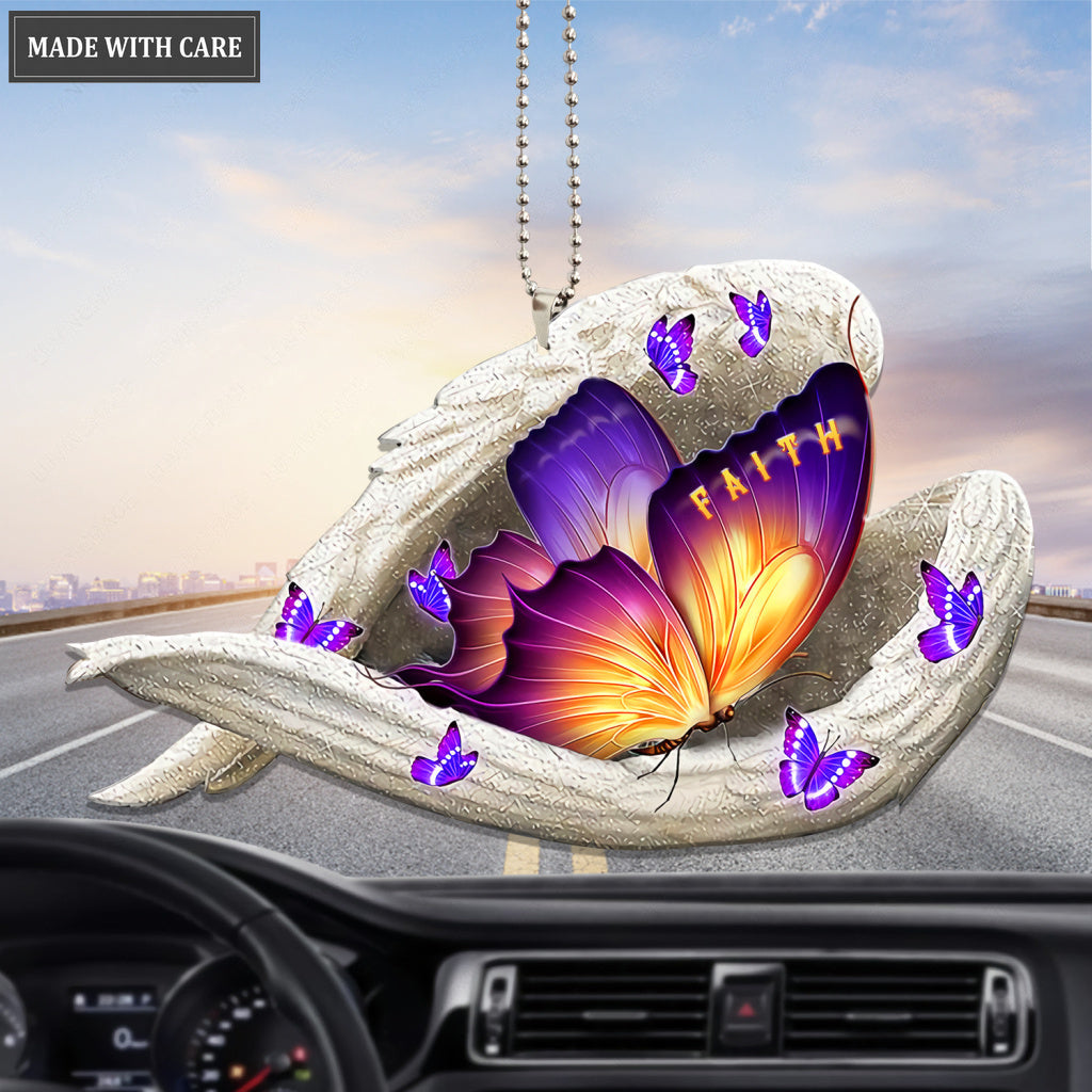 Butterfly Sleeping Angel Faith Ornament