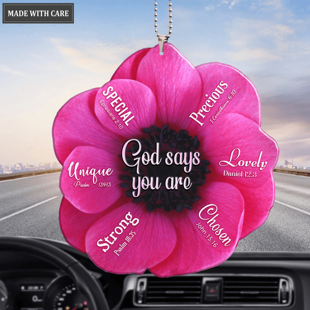Pink Anemone Flower God Says You Are Ornament