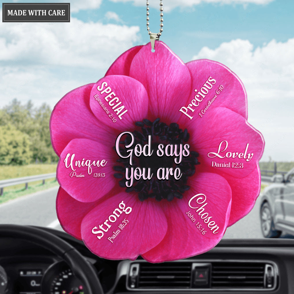 Pink Anemone Flower God Says You Are Ornament