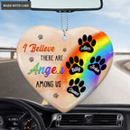 Rainbow Dog Angels Among Us Memorial Personalized Heart Ornament