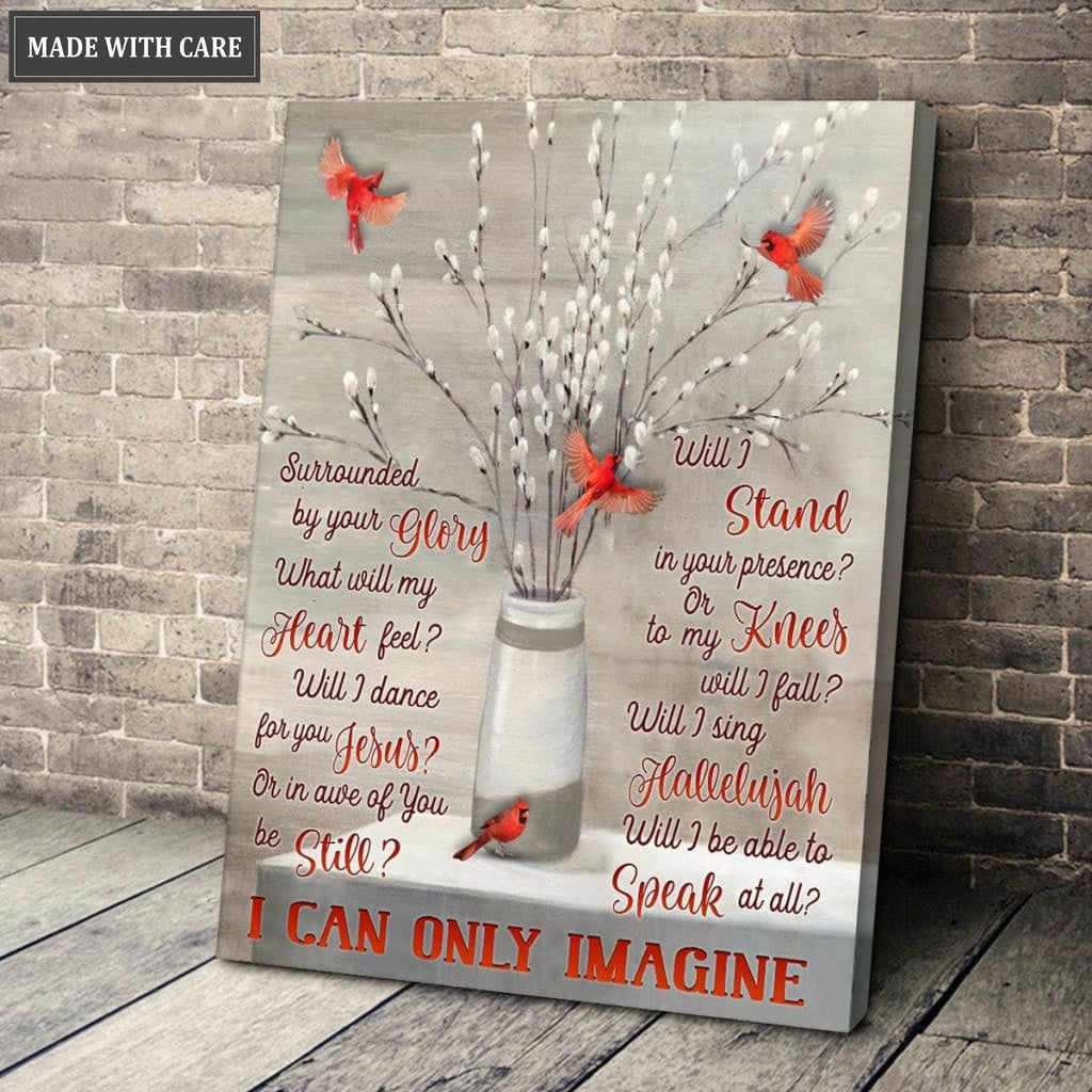 Red Bird Serving God Wall Art