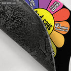 God Says You Are Happy Flower Welcome Doormat