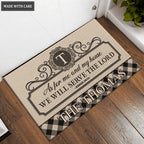 Personalized Kraft Template Serve The Lord Doormat