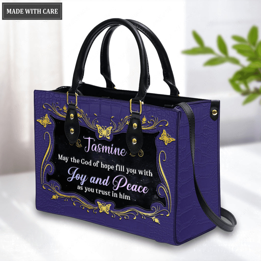 Faith Hope Joy Personalized Ladies High Quality Leather Handbag
