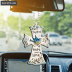 Dove Faith Hope Love Old Cross Ornament