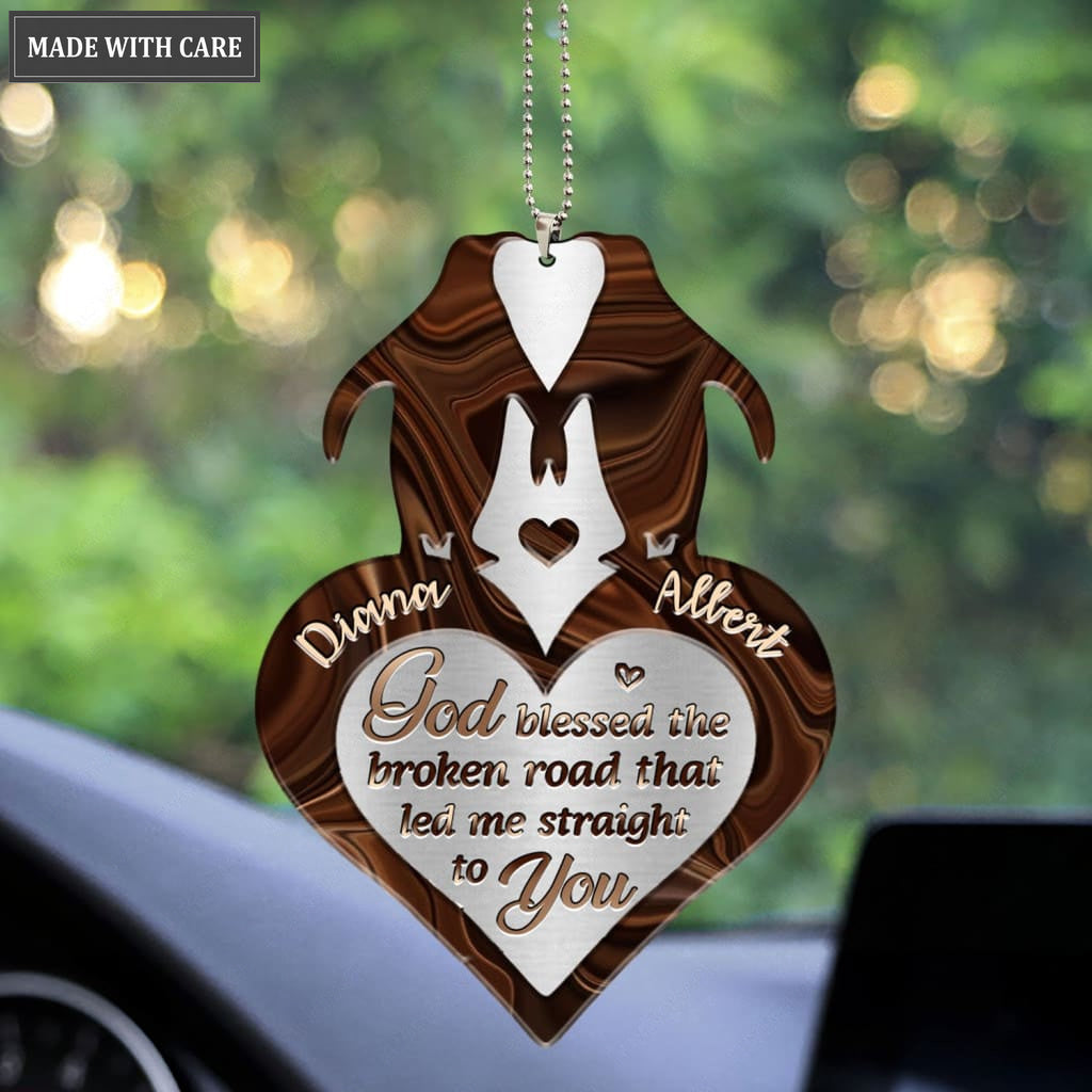 Luvingrace M18 Penguin Couple God Blessed Personalized Ornament