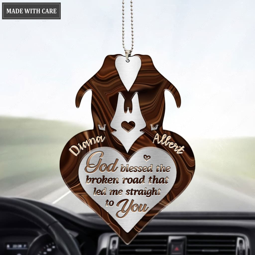 Luvingrace M18 Penguin Couple God Blessed Personalized Ornament