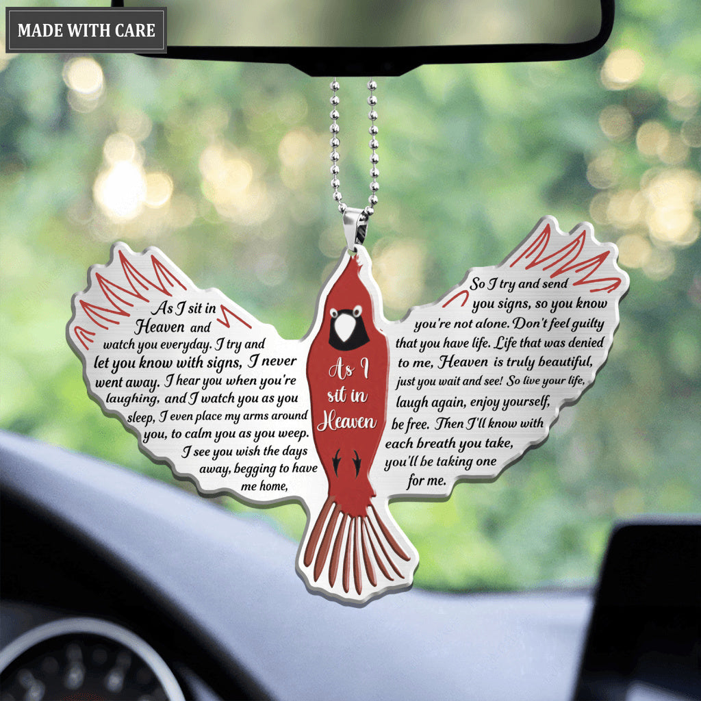 As I Sit In Heaven Cardinal Ornament