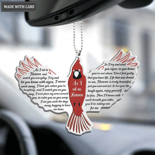 As I Sit In Heaven Cardinal Ornament