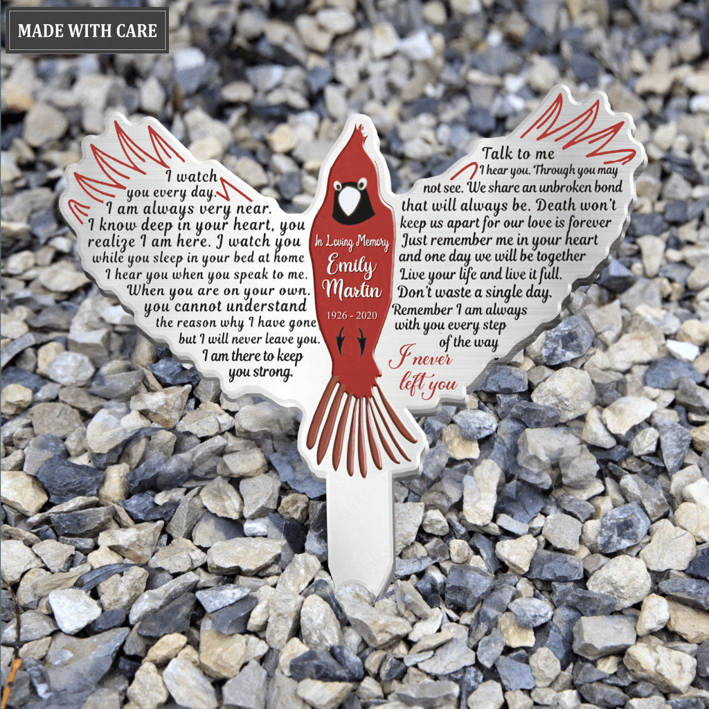 Cardinal I Never Left You Memorial Plaque