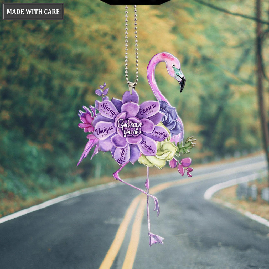 Flamingo Flower God says You are Ornament